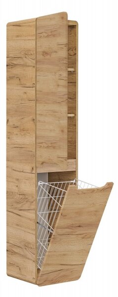 Magas fürdőszobai szekrény kosárral ARUBA Craft 804