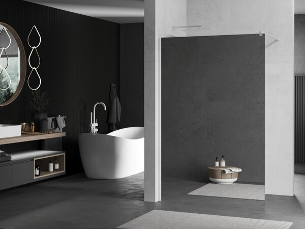 Mexen Kioto, Walk-In zuhany paraván 70 x 200 cm, csillár 8 mm, fehér profil, 800-070-101-20-50