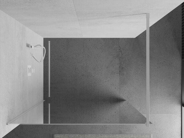 Mexen Kioto, Walk-In zuhany paraván 70 x 200 cm, csillár 8 mm, fehér profil, 800-070-101-20-50