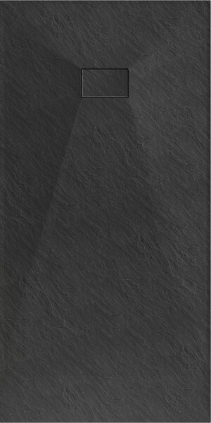Mexen Hugo, SMC téglalap alakú zuhanytálca 170 x 80 cm, fekete matt, 42708017