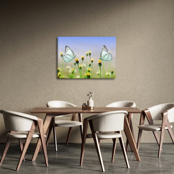 Pillangók eképe a virágon (70x50 cm)