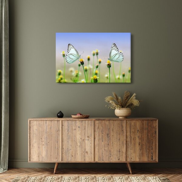 Pillangók eképe a virágon (90x60 cm)
