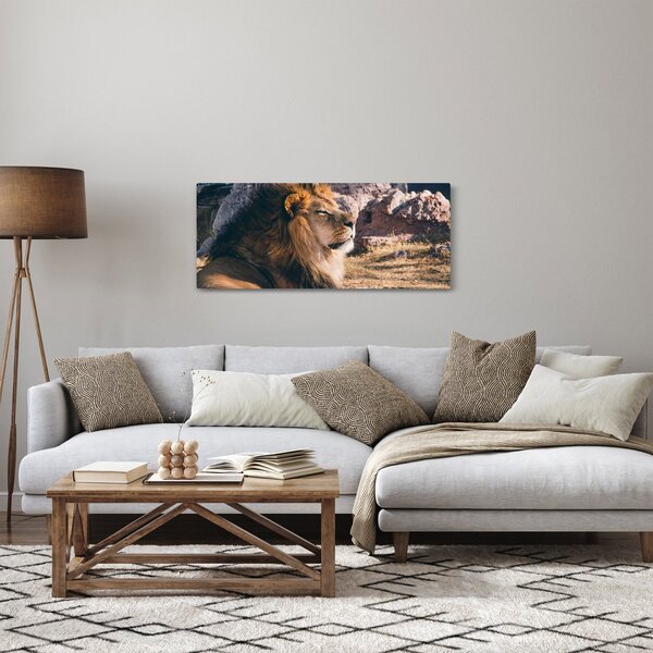 Egy fekvő oroszlán képe (120x50 cm)