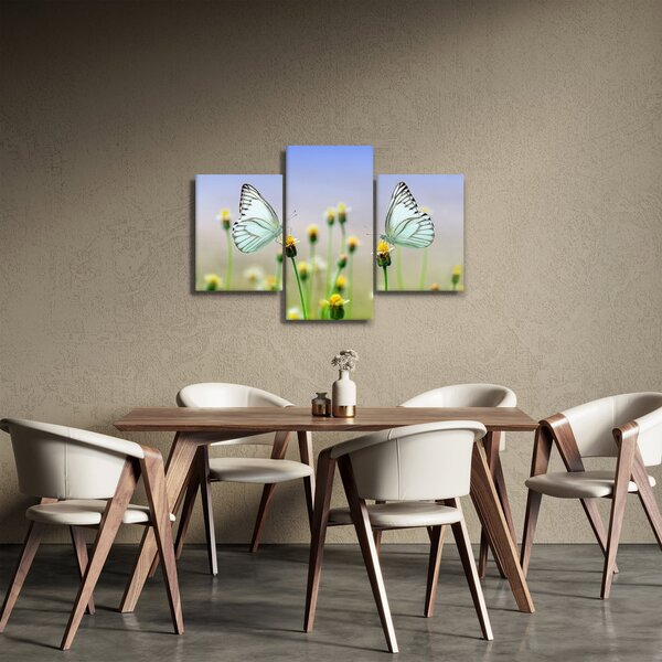 Pillangók eképe a virágon (90x60 cm)