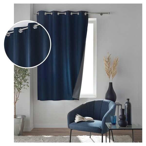 Sötétkék sötétítő függöny 140x180 cm Crepuscule – douceur d'intérieur