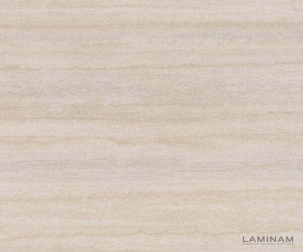 DELIFE Konzolasztal Edge hajóformájú 140x40 cm kerámia Laminam® Travertino Bianco krémfehér Velio fém fekete