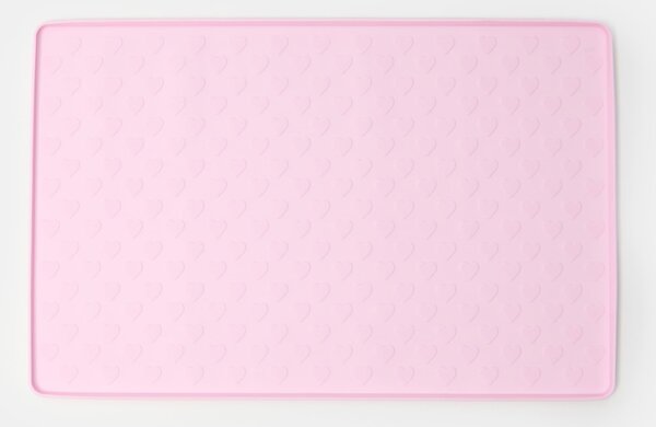 Sinsay - Szilikon alátét állattálak alá szívmotívummal - pasztellpink