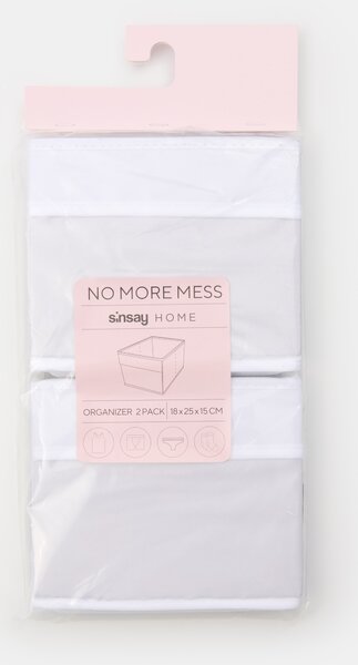 Sinsay - Összecsukható szekrényrendezők 2 pack - fehér
