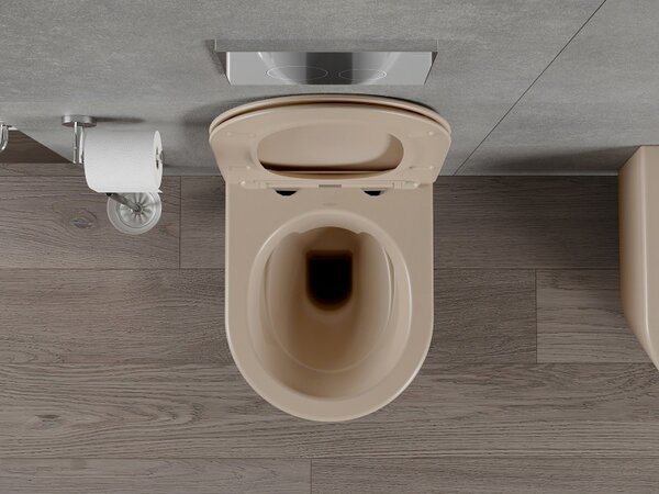Mexen Rico, függő wc csésze 480x360x370 mm lassan leeső ülőfelülettel, cappuccino matt, 30724064