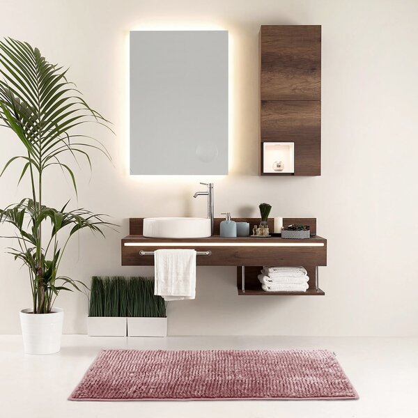 Rózsaszín fürdőszobai kilépő 70x120 cm Bati – Restilo
