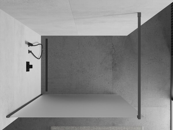 Mexen Kioto, Walk-In zuhany paraván 90 x 200 cm, 8 mm matt üveg, grafit profil, 800-090-101-95-30