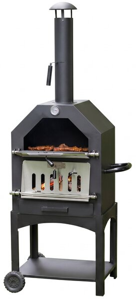 Italia multifunkciós kerti grill, füstölő, pizza sütő