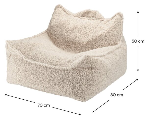 Világosbarna buklé gyerek babzsákfotel Chair – Wigiwama