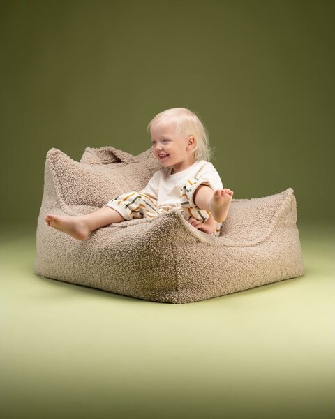 Világosbarna buklé gyerek babzsákfotel Chair – Wigiwama