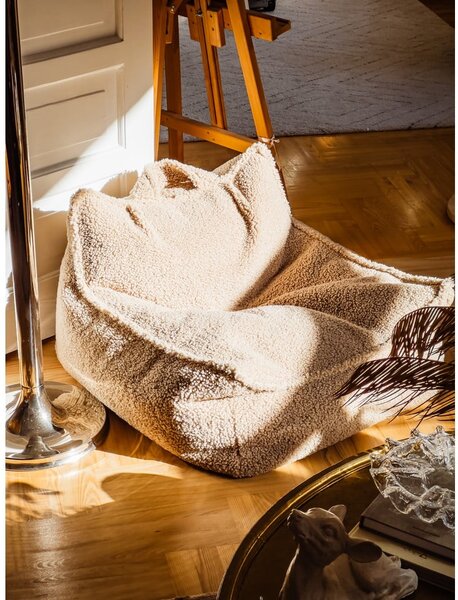 Világosbarna buklé gyerek babzsákfotel Chair – Wigiwama