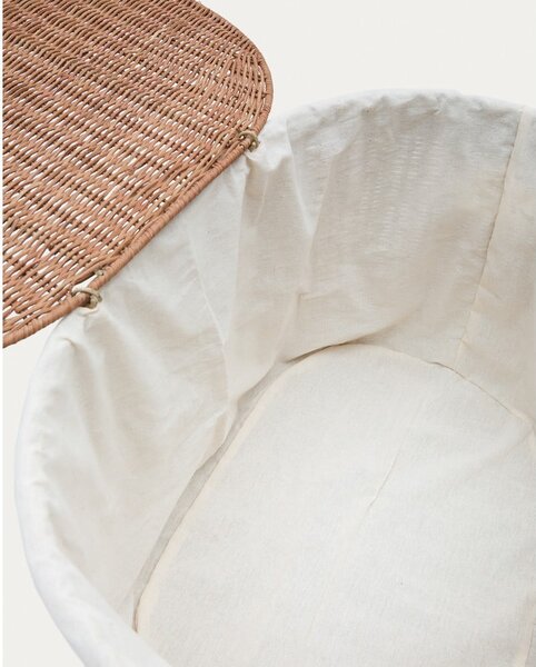 Rattan tárolókosár szett 2 db-os 50x36x32 cm Indali – Kave Home