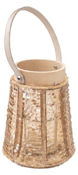 Lámpás flitterekkel CONE GLAM 26 cm, természetes