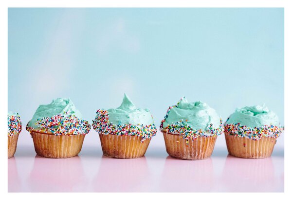 Cupcakes képe (90x60 cm)
