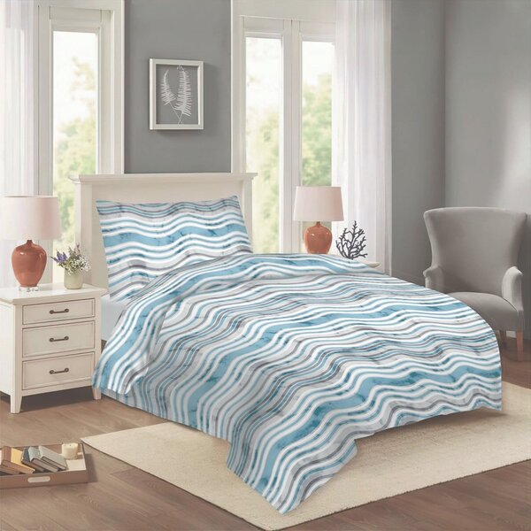 Kék egyszemélyes pamut ágyneműhuzat 140x200 cm Jasana – Cotton House