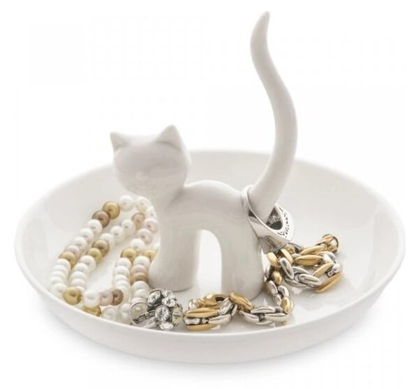 Porcelán ékszertartó tál Cat – Balvi