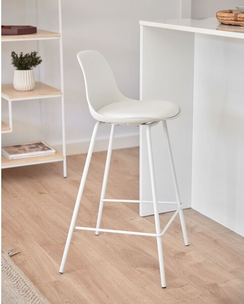 Fehér bárszék (ülésmagasság 65 cm) Brighter – Kave Home