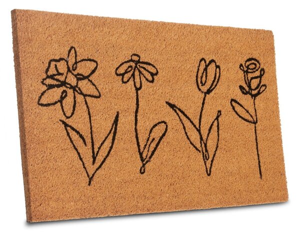 Kókuszrost lábtörlő 40x70 cm Wildflowers – Hanse Home