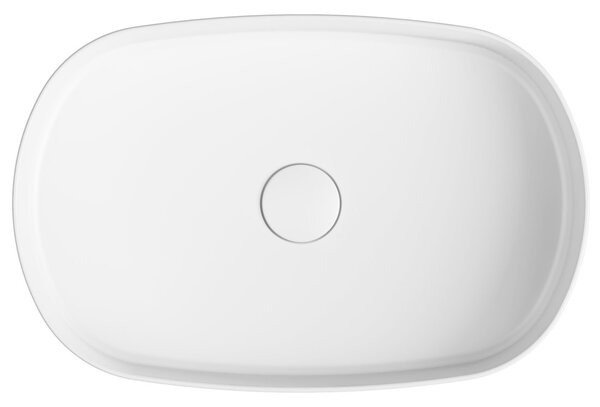 Sapho Sapho, INFINITY OVAL kerámia asztali mosdókagyló, 55x36 cm, matt fehér, 10NF65055-2L