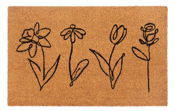 Kókuszrost lábtörlő 40x70 cm Wildflowers – Hanse Home