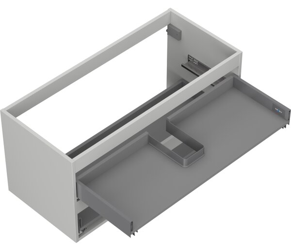 Mexen Box-A, fali szekrény 100 cm, 2 fiók, matt szürke, 91AX0-1000-470-2-62