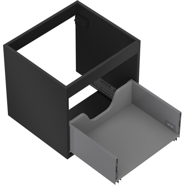 Mexen Box-A, fali szekrény 50 cm, 1 fiók, matt fekete, 91AX0-0500-470-1-71