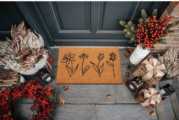 Kókuszrost lábtörlő 40x70 cm Wildflowers – Hanse Home