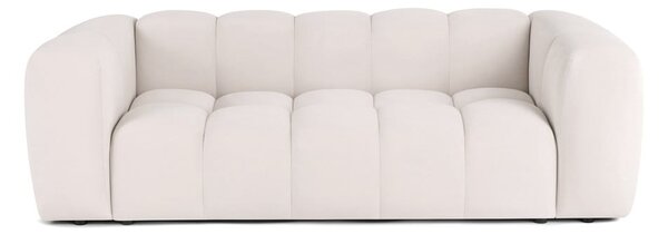 Krémszínű bársony kanapé 225 cm Cube – Bonami Selection