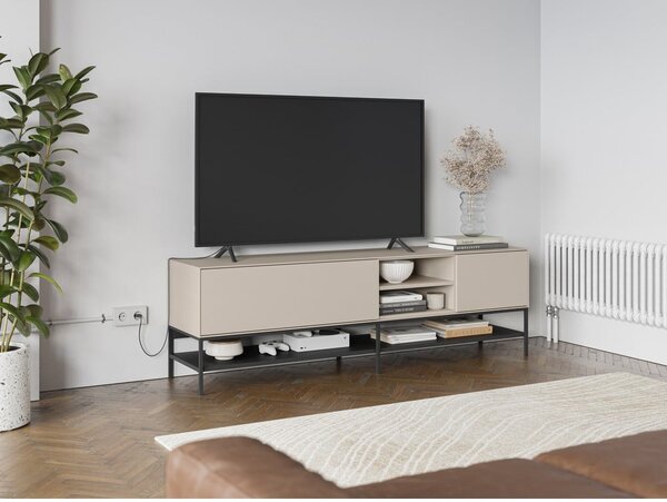 Krémszínű TV-állvány 180x55x35 cm Amira – Marckeric