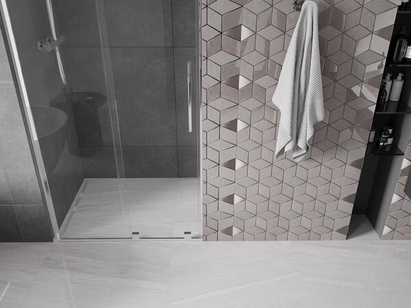 Mexen Velar L, tolózuhanyajtó nyitáshoz 90 cm, 8 mm átlátszó üveg, króm, 871-090-003-01-01