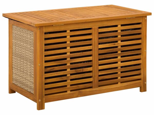 VidaXL Kerti Tároló Doboz 185 L Tömör Akácfa 90 x 50 x 56 cm Bézs