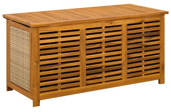 VidaXL Kerti Tároló Doboz 185 L Tömör Akácfa 113 x 50 x 56 cm Bézs