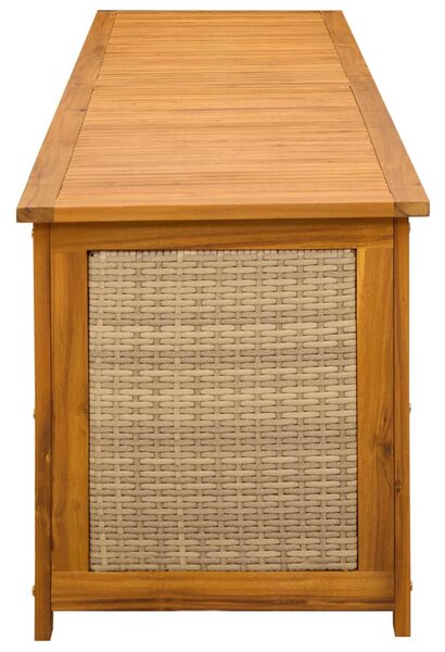 VidaXL Kerti Tároló Doboz 185 L Tömör Akácfa 200 x 50 x 56 cm Bézs