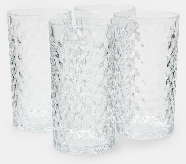 Sinsay - Pohárkészlet dombornyomott mintával 4 pack - clear
