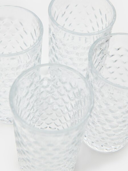 Sinsay - Pohárkészlet dombornyomott mintával 4 pack - clear