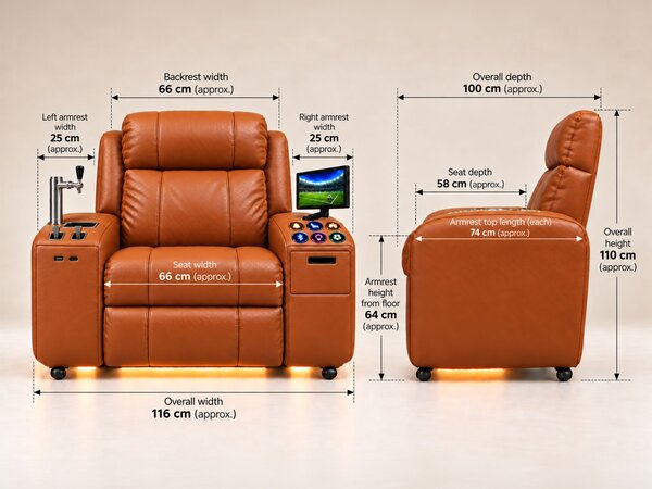 Comfy AF 17 Pro - Masszázsfotel okos sörcsappal