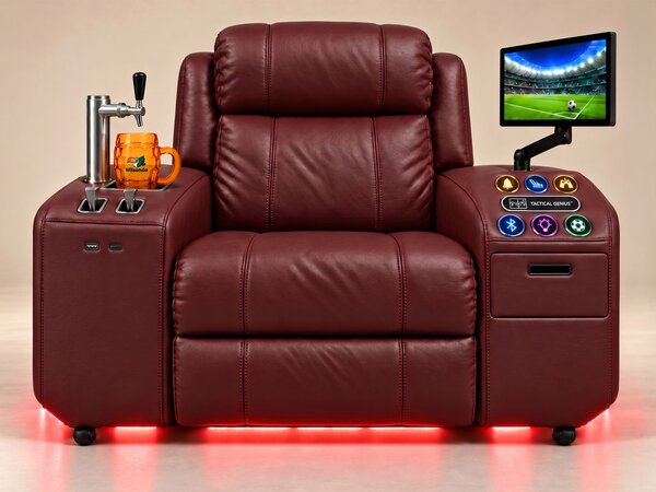 Comfy AF 18 Pro Burgundy - Masszázsfotel okos sörcsappal és Tactial Genius™