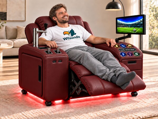 Comfy AF 18 Pro Burgundy - Masszázsfotel okos sörcsappal és Tactial Genius™