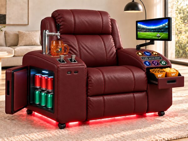 Comfy AF 18 Pro Burgundy - Masszázsfotel okos sörcsappal és Tactial Genius™