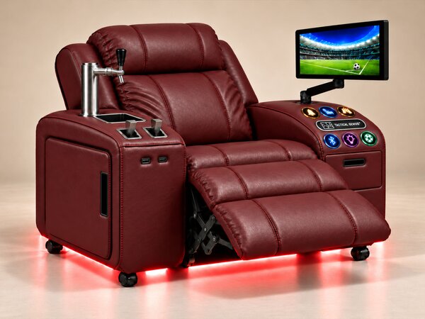 Comfy AF 18 Pro Burgundy - Masszázsfotel okos sörcsappal és Tactial Genius™