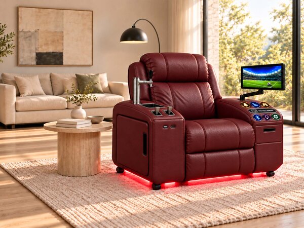 Comfy AF 18 Pro Burgundy - Masszázsfotel okos sörcsappal és Tactial Genius™