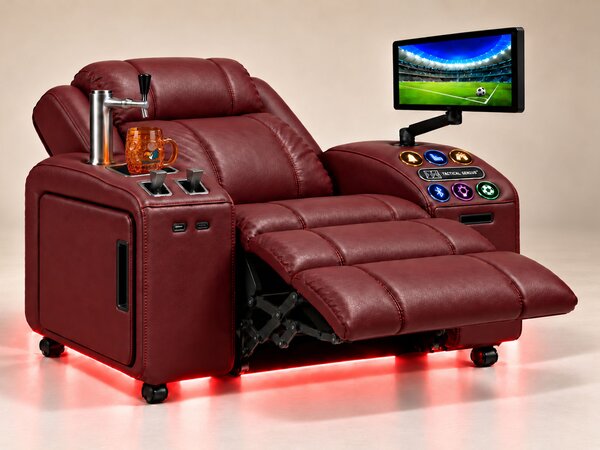 Comfy AF 18 Pro Burgundy - Masszázsfotel okos sörcsappal és Tactial Genius™
