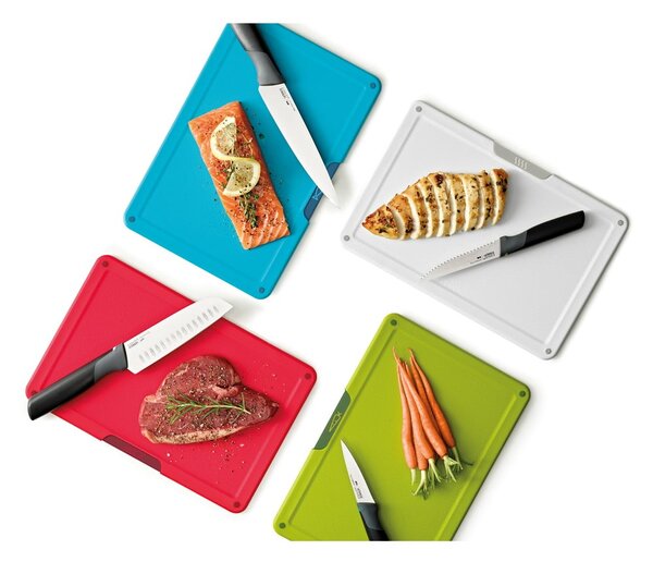 Vágódeszka és kés szett állvánnyal 10x32 cm Folio Icon Plus – Joseph Joseph