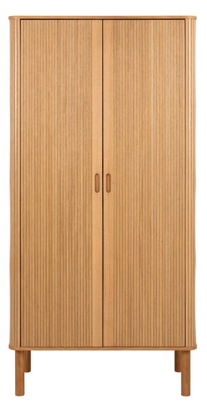 Natúr színű ruhásszekrény tölgyfa dekorral 100x200x55 cm Langley – Actona