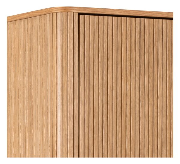 Natúr színű ruhásszekrény tölgyfa dekorral 100x200x55 cm Langley – Actona