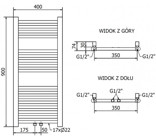 Mexen, Mexen Mars elektromos melegítő 900 x 400 mm, 300 W, arany - W110-0900-400-2300-50